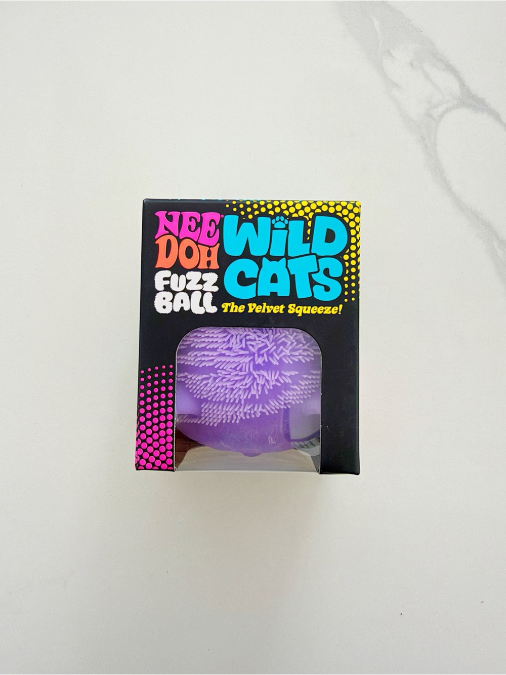 Rare PURPLE NeeDoh Wild Cats Fuzz Ball Velvet Squeeze Sensory Toy NEW 💜